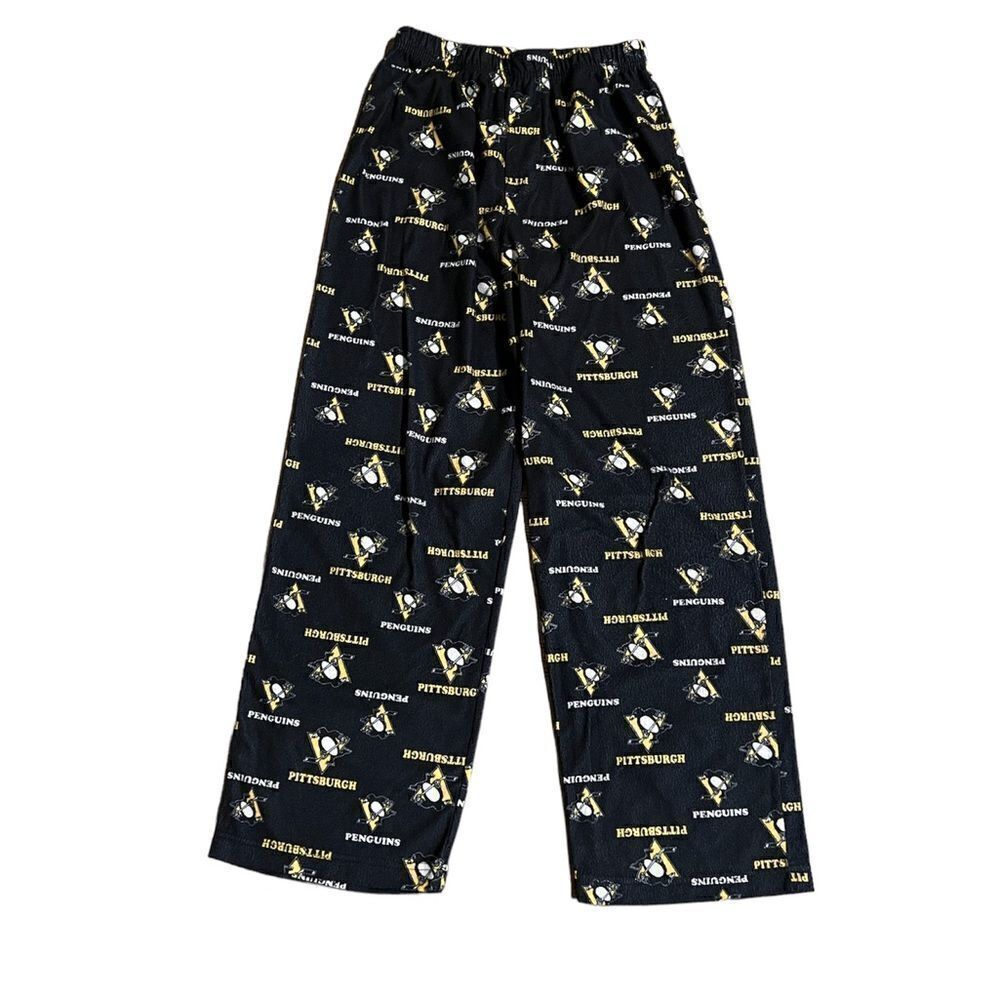NHL Pittsburgh Penquins youth boys size 14/16 fleece pajama bottoms.